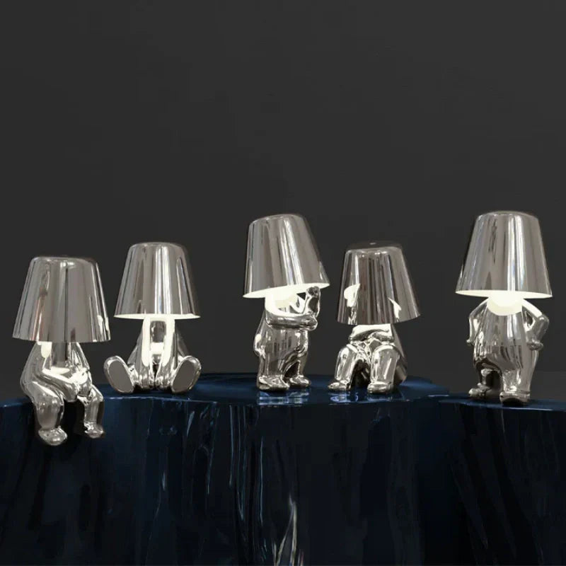 Portable Touch Control Table Lamp - Dimmable Mood Lighting - Gold / Grumpy