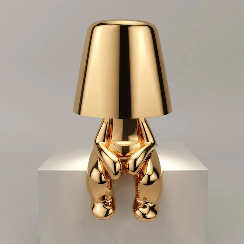 Portable Rechargeable LED Table Lamp - Adjustable Touch Control - Sitting Gold