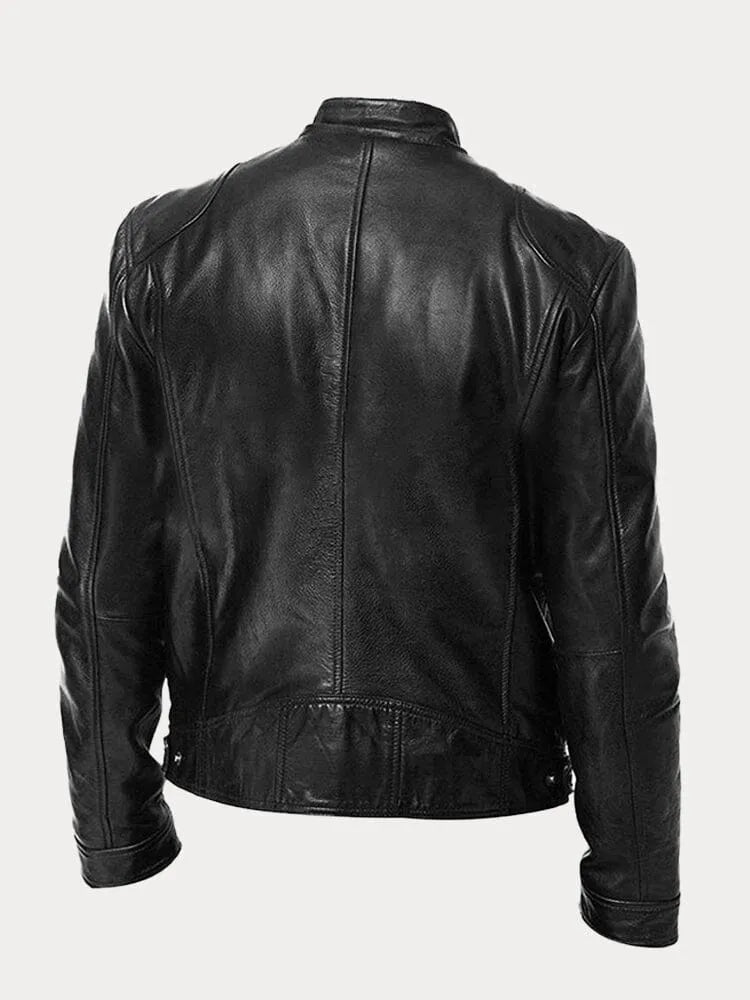 Joren™ | Timeless Leather Zip-Up Jacket