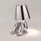 Portable Rechargeable LED Table Lamp - Adjustable Touch Control - Silver Robbery