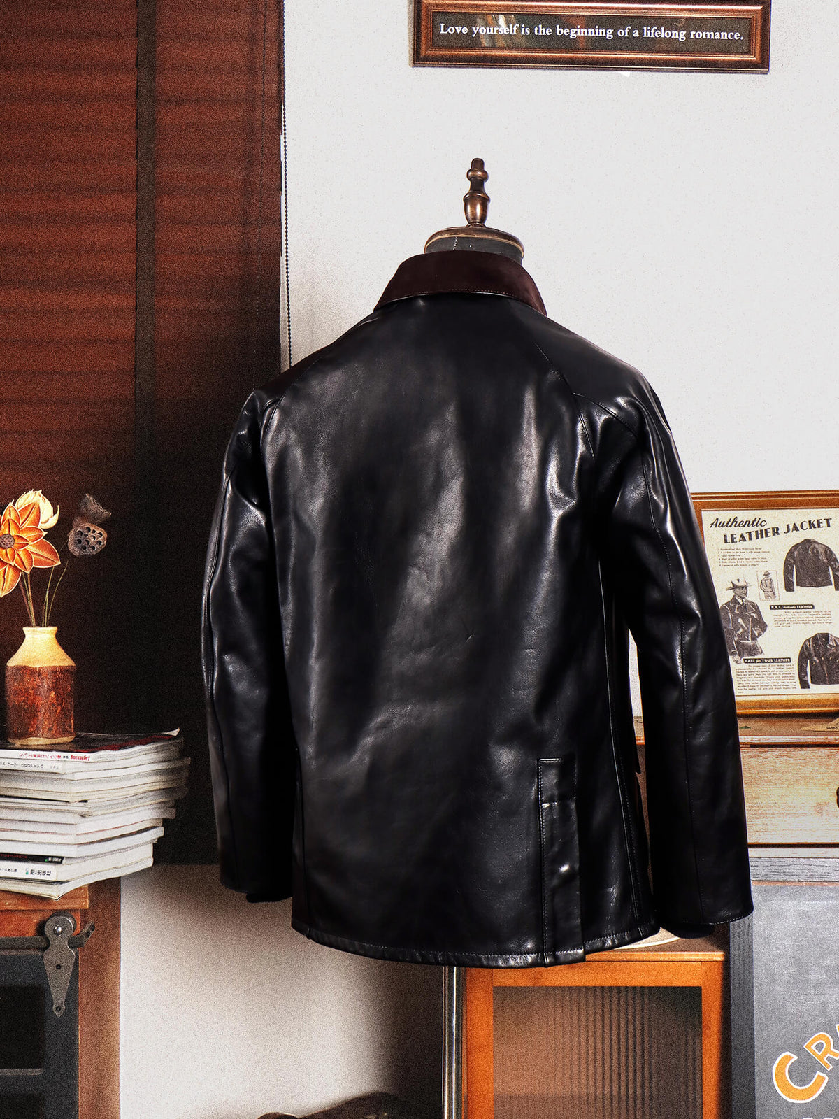 Men's Leather Jacket - Black