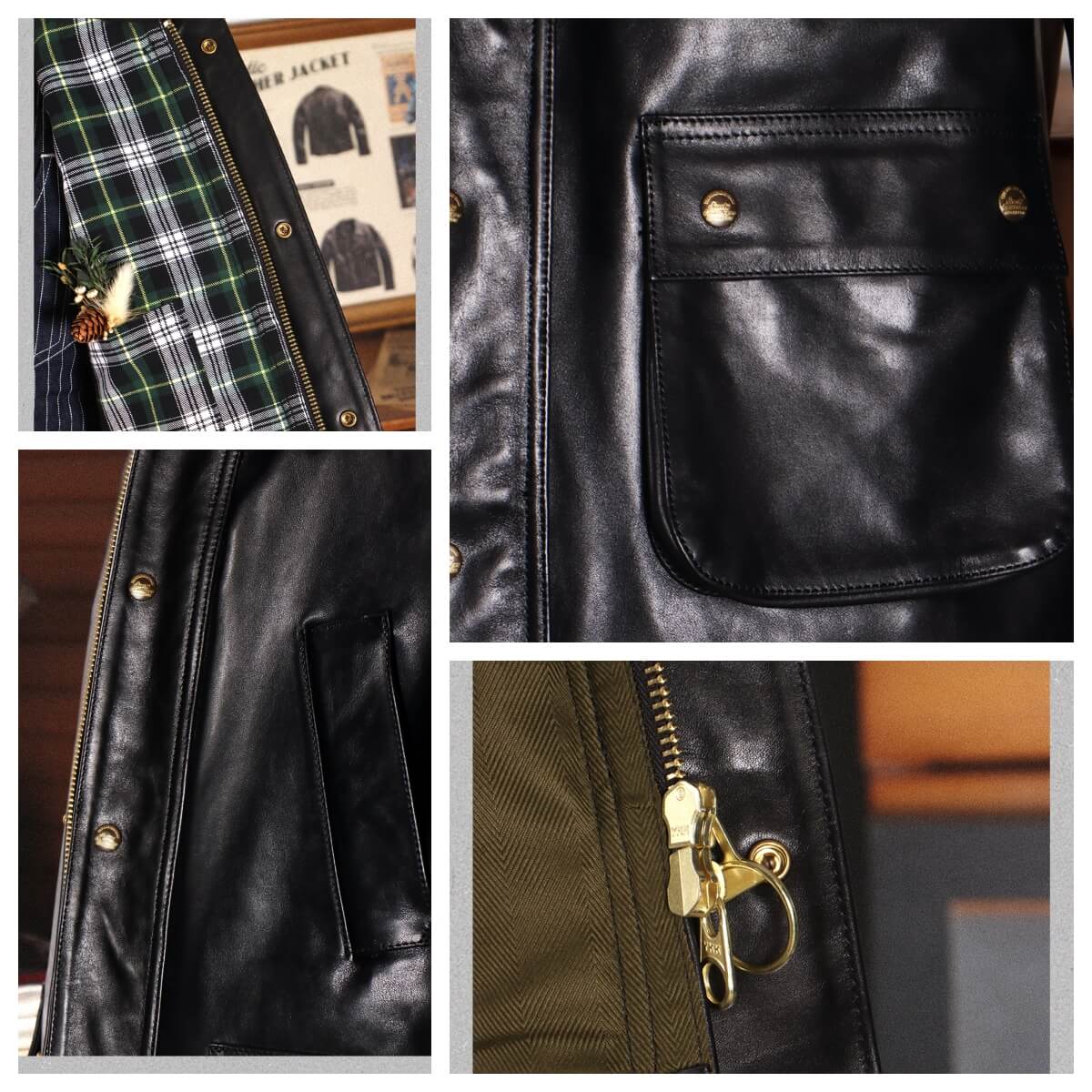 Men's Leather Jacket - Black