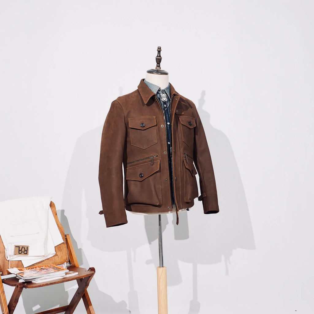 Men's Leather Jacket - M