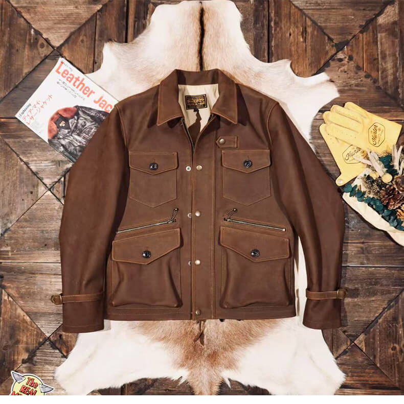 Men's Leather Jacket - XL