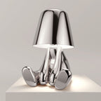 Portable Rechargeable LED Table Lamp - Adjustable Touch Control - Relaxing Silver