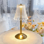 Crystal Table Lamp - Decorative Golden Light