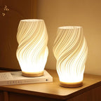 Contemporary Wave Accent Lamp - Adjustable Glow - Medium / Swirl