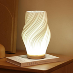 Contemporary Wave Accent Lamp - Adjustable Glow - Medium / Wave