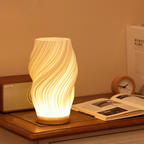Contemporary Wave Accent Lamp - Adjustable Glow