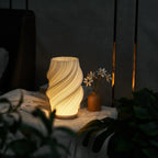 Contemporary Wave Accent Lamp - Adjustable Glow - Large / Wave