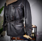 Men's Leather Jacket - Red Brown