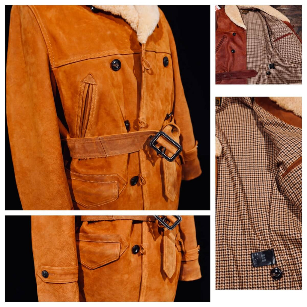 Men's Leather Jacket - Red Brown