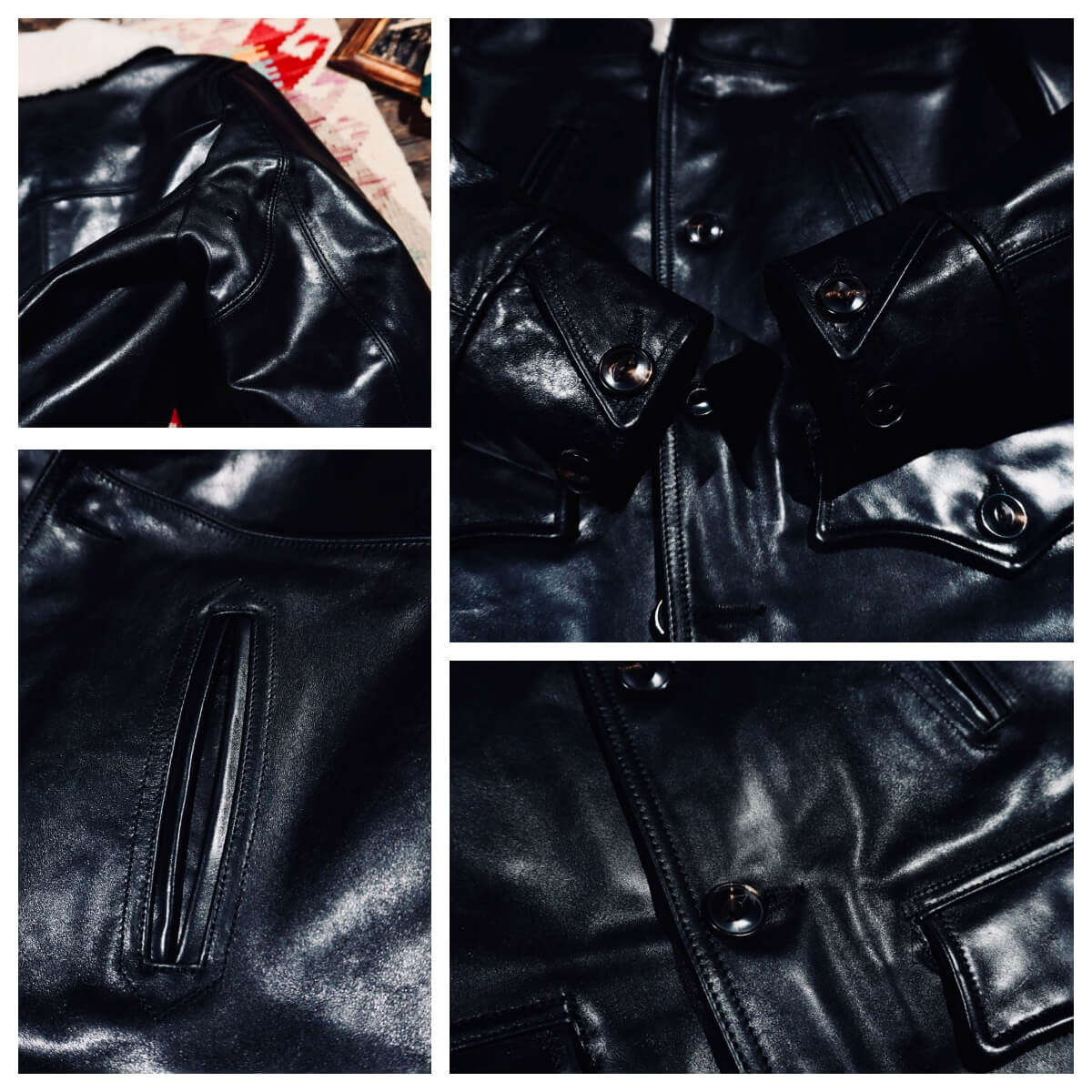 Men's Leather Jacket - Yellow Brown