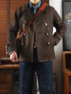 Men's Leather Jacket - Olive