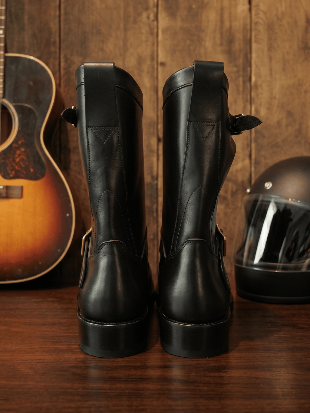 Men's Engineer Boots - Horween Black+Burgundy