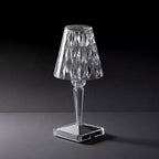 Elegant Crystal Accent Lamp - Dimmable Rechargeable Lighting
