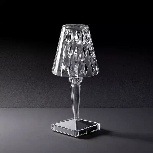 Elegant Crystal Accent Lamp - Dimmable Rechargeable Lighting