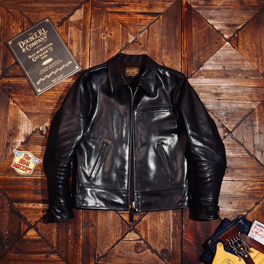 Men's Leather Jacket - Black Horsehide