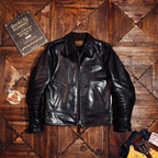 Men's Leather Jacket - Black Horsehide