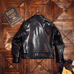 Men's Leather Jacket - Black Horsehide