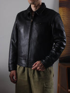Men's Leather Jacket - Black
