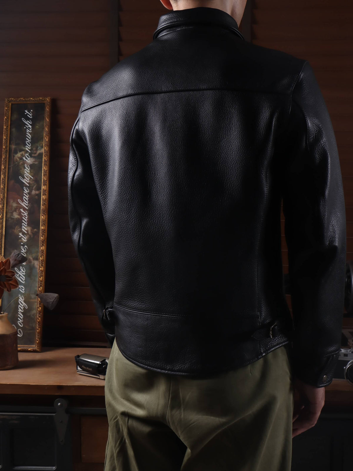 Men's Leather Jacket - Black
