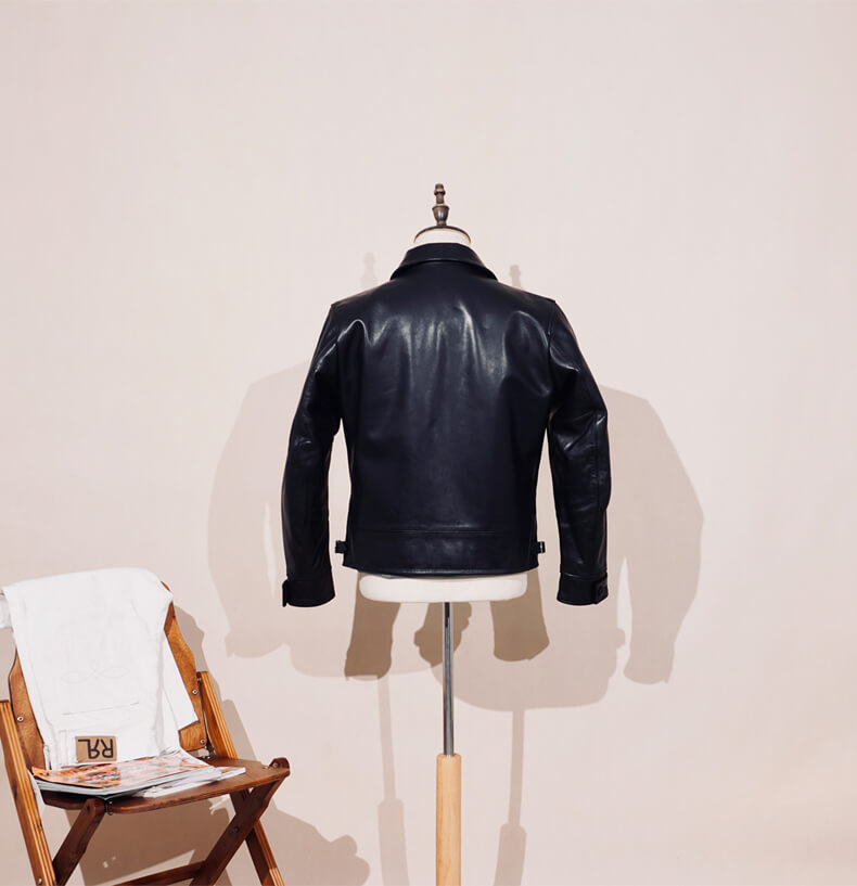 Men's Leather Jacket - Black Horsehide