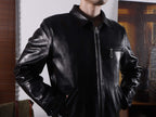 Men's Leather Jacket - Black