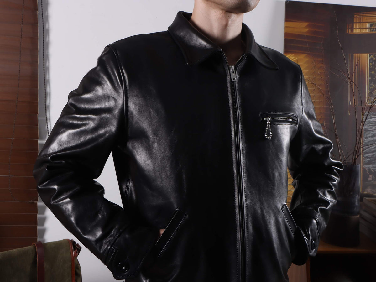 Men's Leather Jacket - Black
