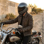 Men's Leather Jacket - Brown