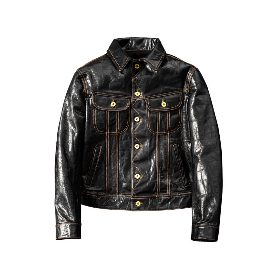 Men's Storm Rider Leather Jacket, Goatskin - Black