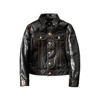Men's Storm Rider Leather Jacket, Goatskin - Black