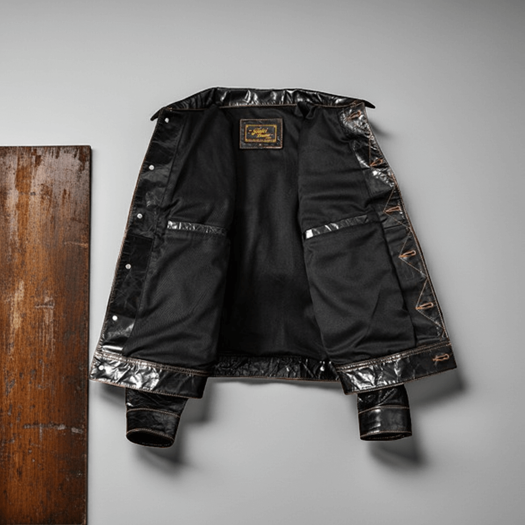 Men's Leather Jacket - Black