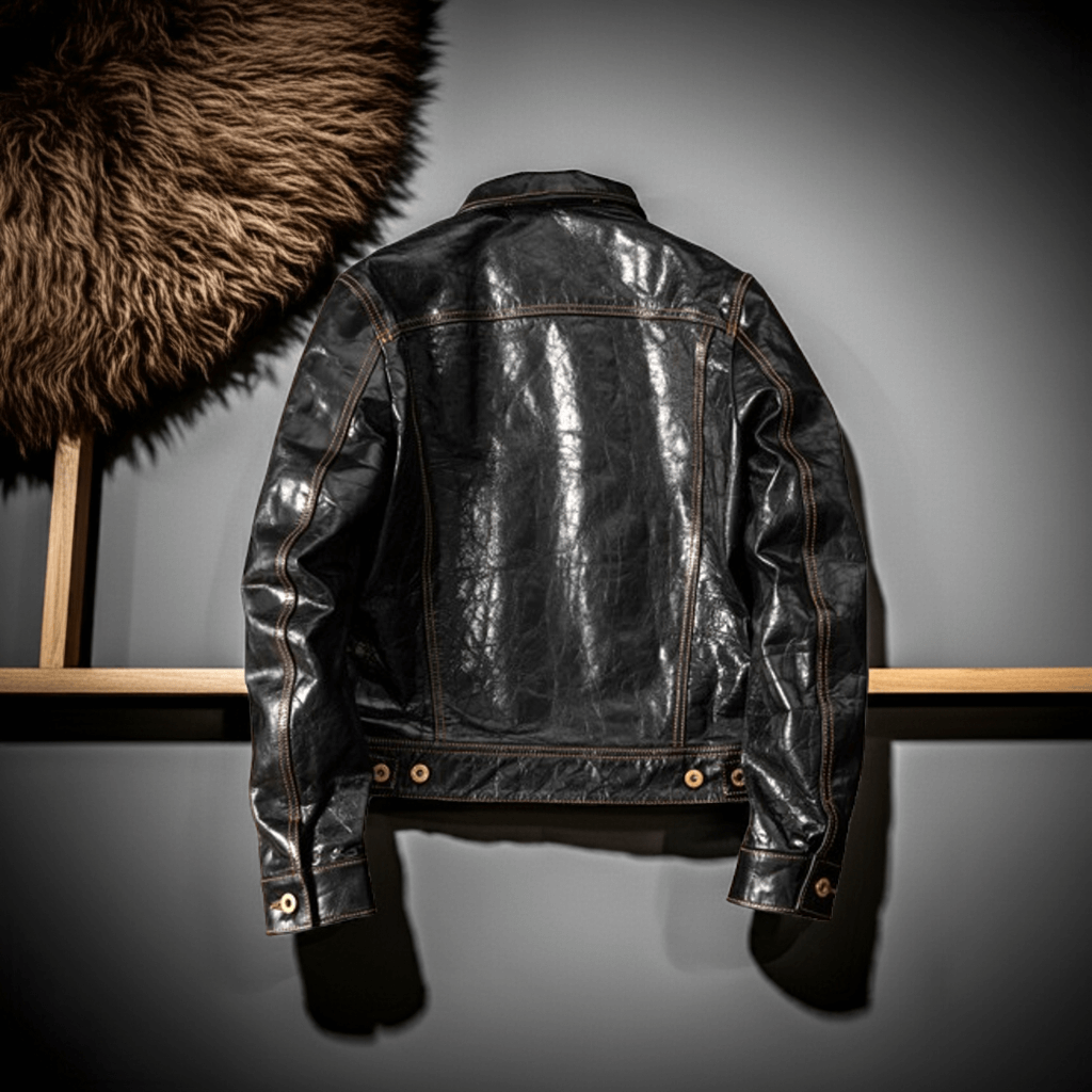 Men's Leather Jacket - Black