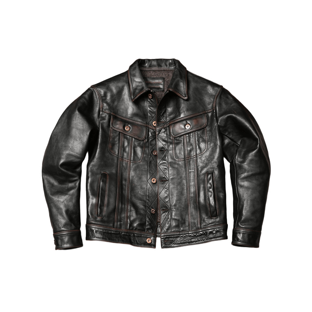 Men's Storm Rider Leather Jacket, Teacore Cowhide - Black