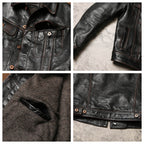 Men's Leather Jacket - Black