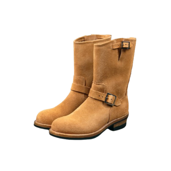Men's Suede Engineer Boots 302 - Sand