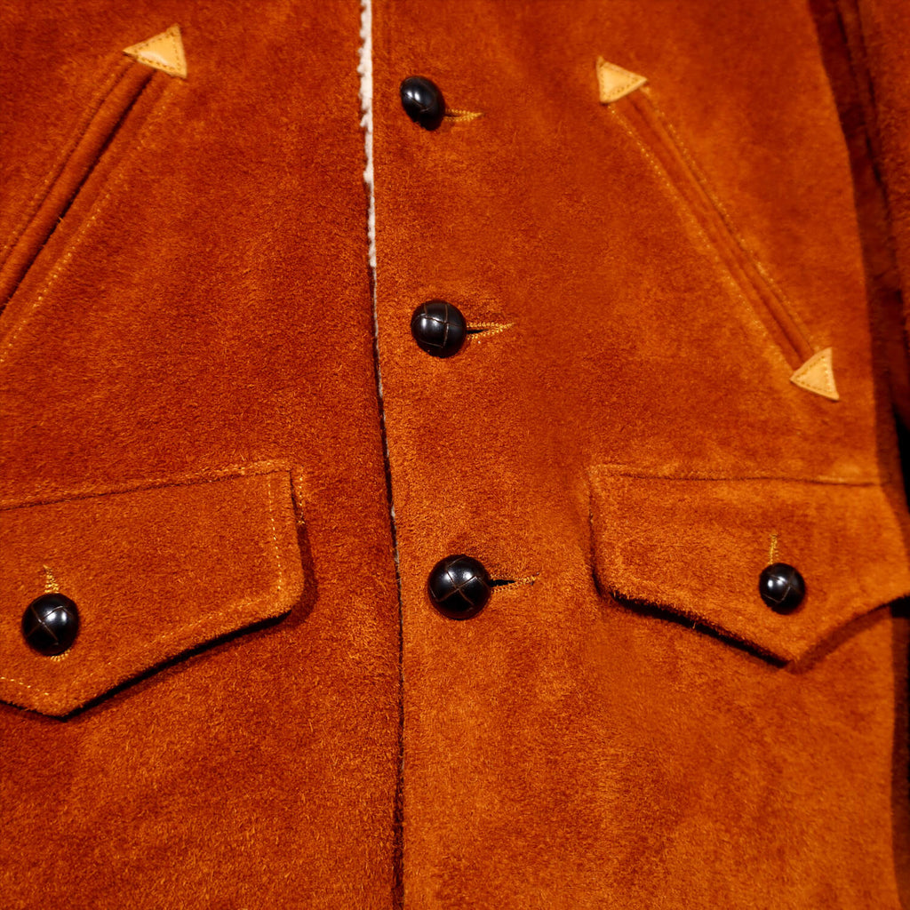 Men's Leather Jacket - Yellow Brown