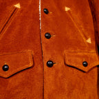 Men's Leather Jacket - Yellow Brown