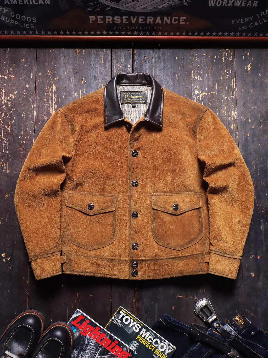 Men's Leather Jacket - Tobacco Brown