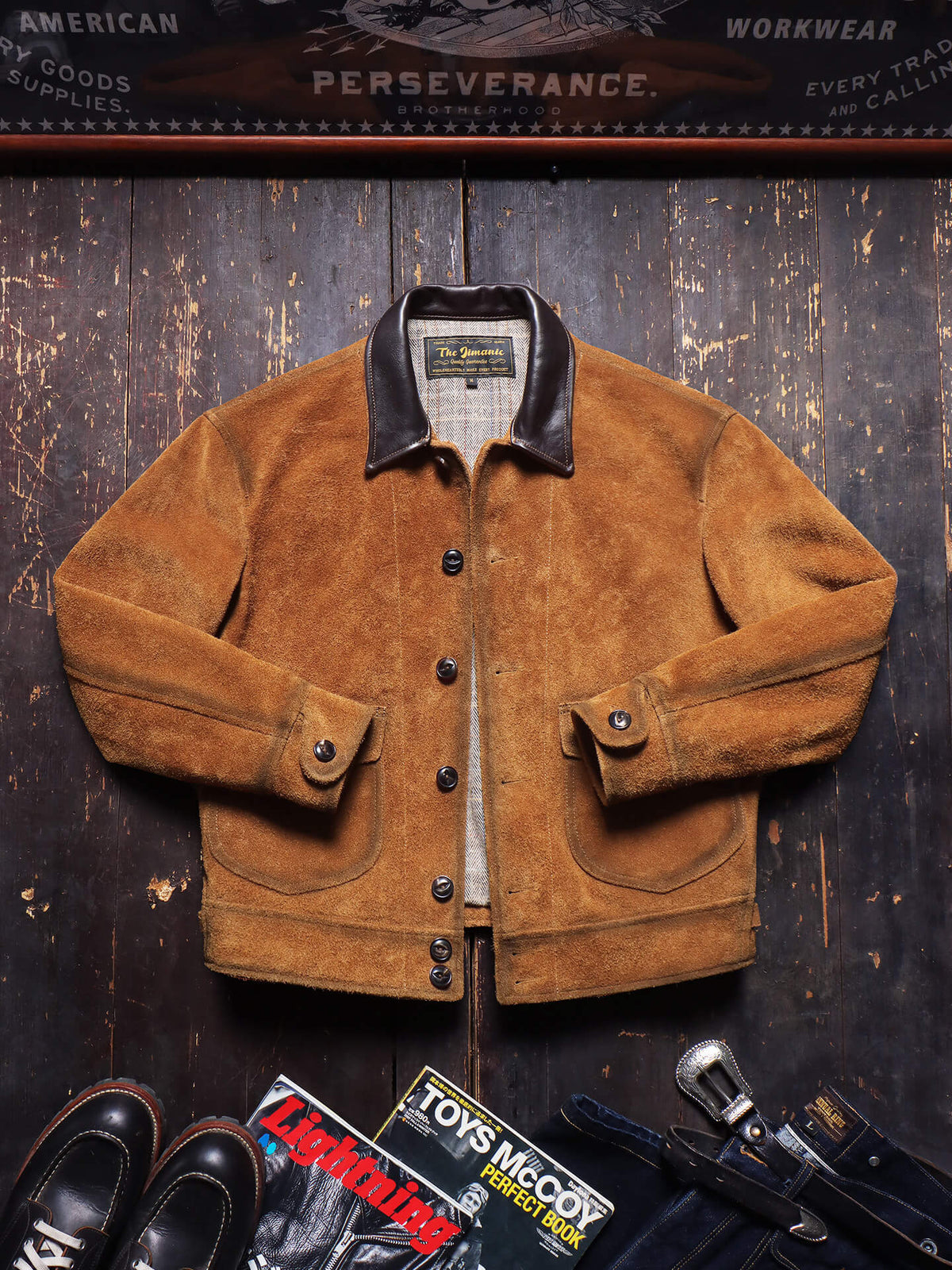 Men's Leather Jacket - Tobacco Brown