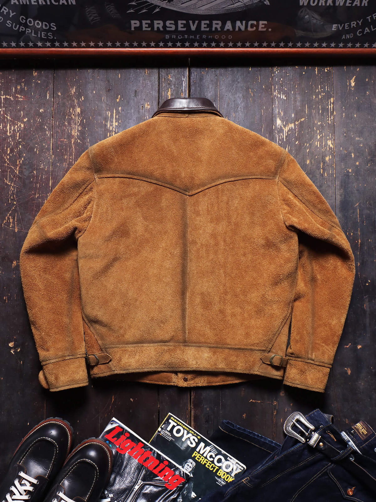 Men's Leather Jacket - Tobacco Brown