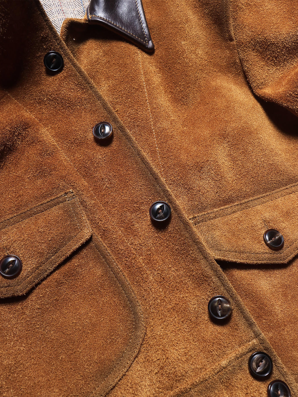 Men's Leather Jacket - Tobacco Brown