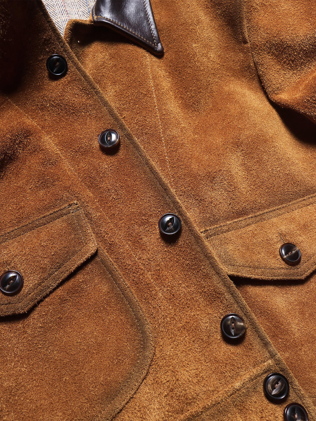 Men's Leather Jacket - Tobacco Brown