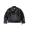 Men's Swiss Army Leather Jacket - Black