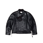 Men's Swiss Army Leather Jacket - Black