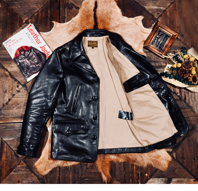 Men's Leather Jacket - Black