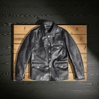 Men's Leather Jacket - Amber
