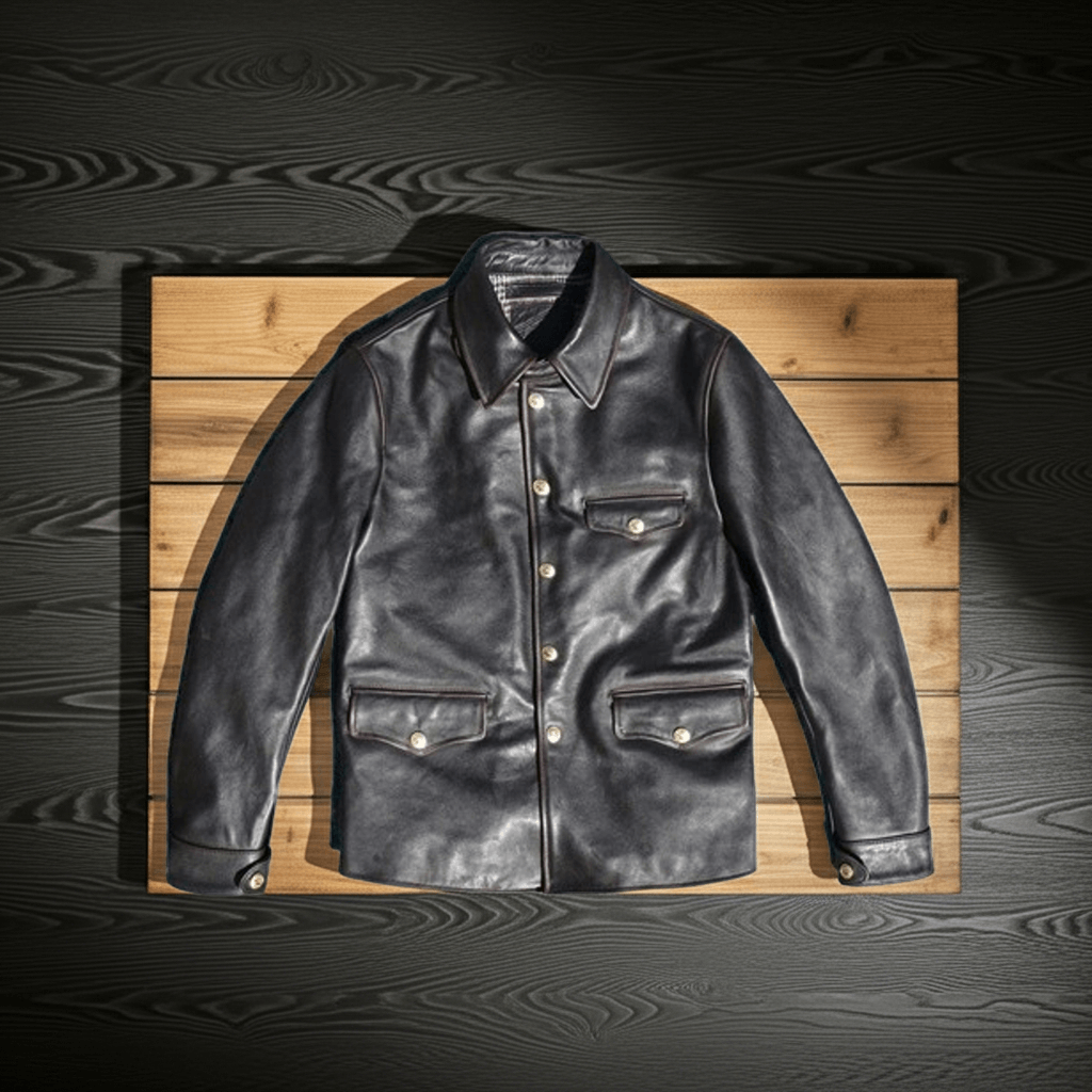 Men's Leather Jacket - Amber