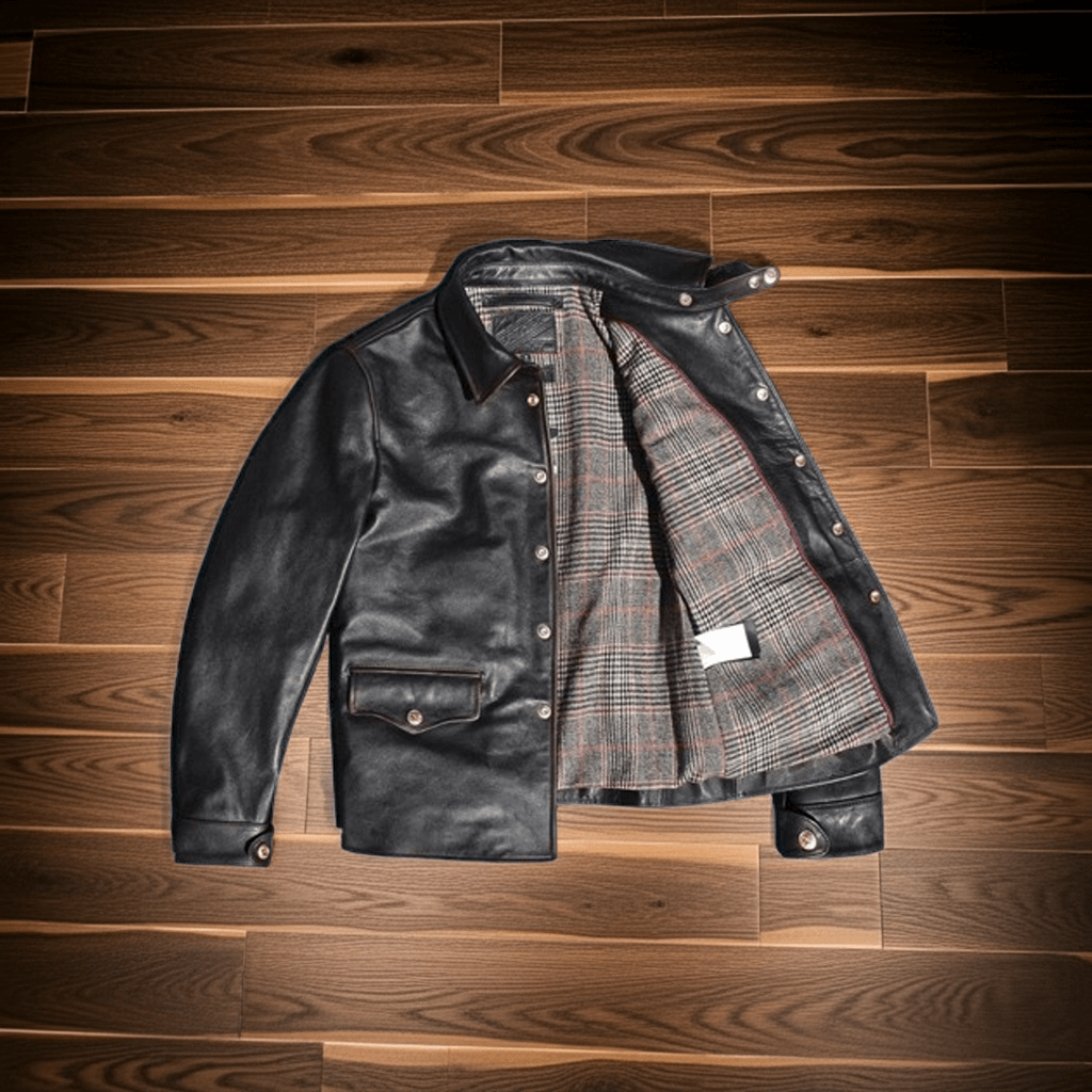 Men's Leather Jacket - Amber